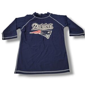 New England Patriots Rash Guard Size 14 /16 NFL Team Apparel Swim Shirt Football